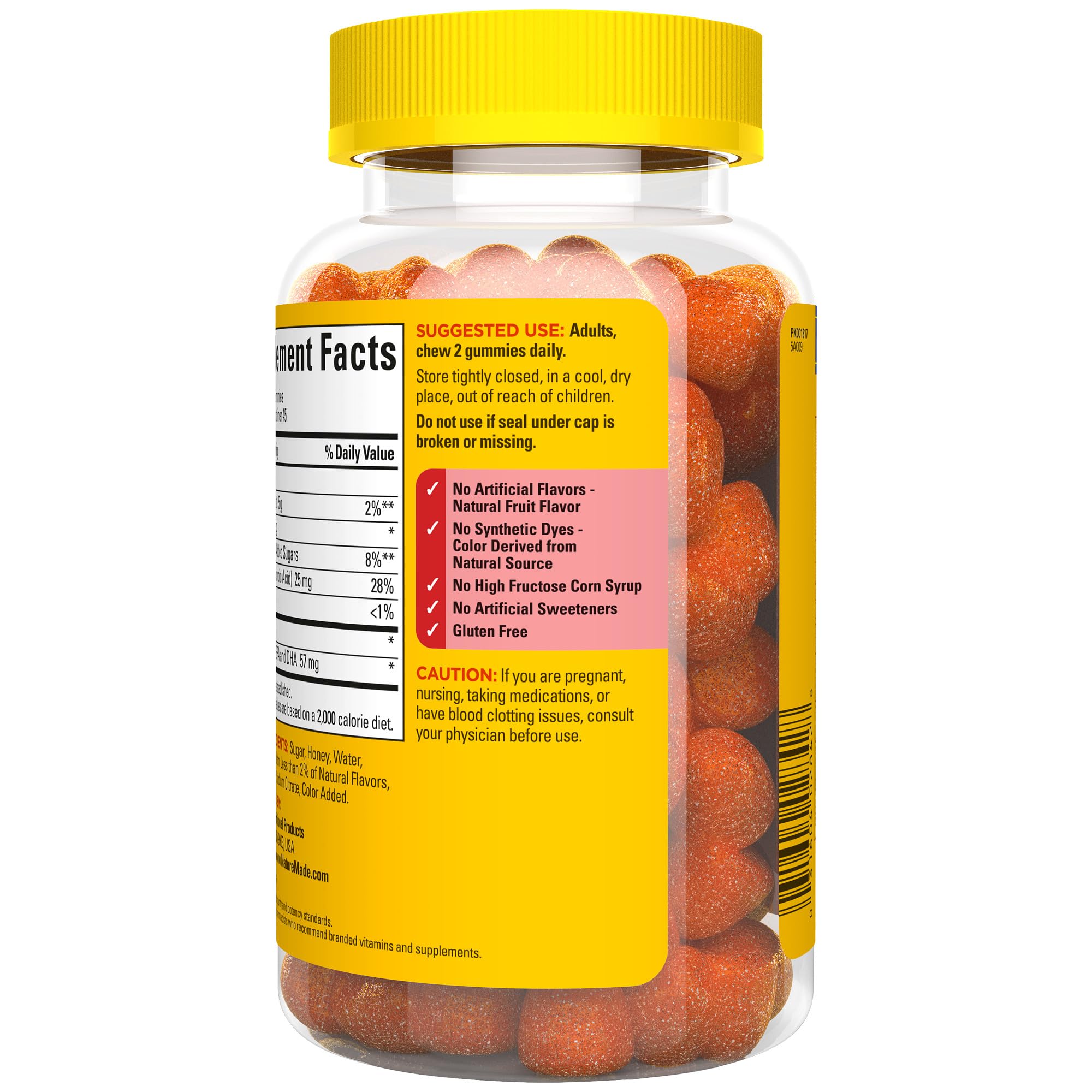 Nature Made Fish Oil Gummies USP-verified quality badge, trusted omega-3 supplement for adults.