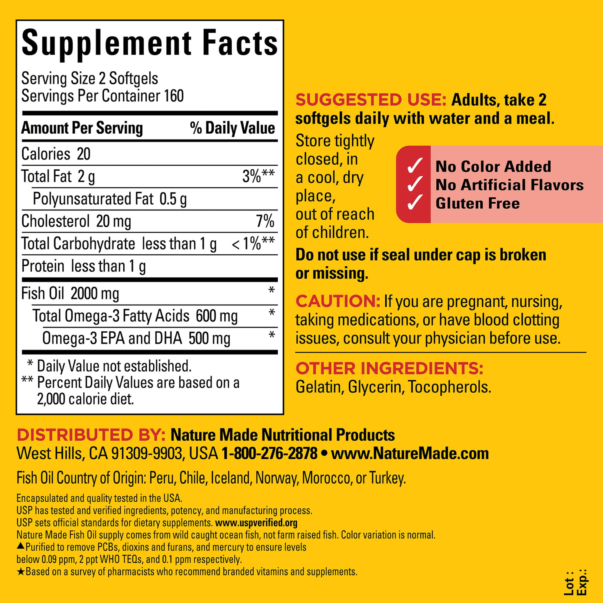 Nature Made Fish Oil softgels close-up for easy daily Omega-3 intake.