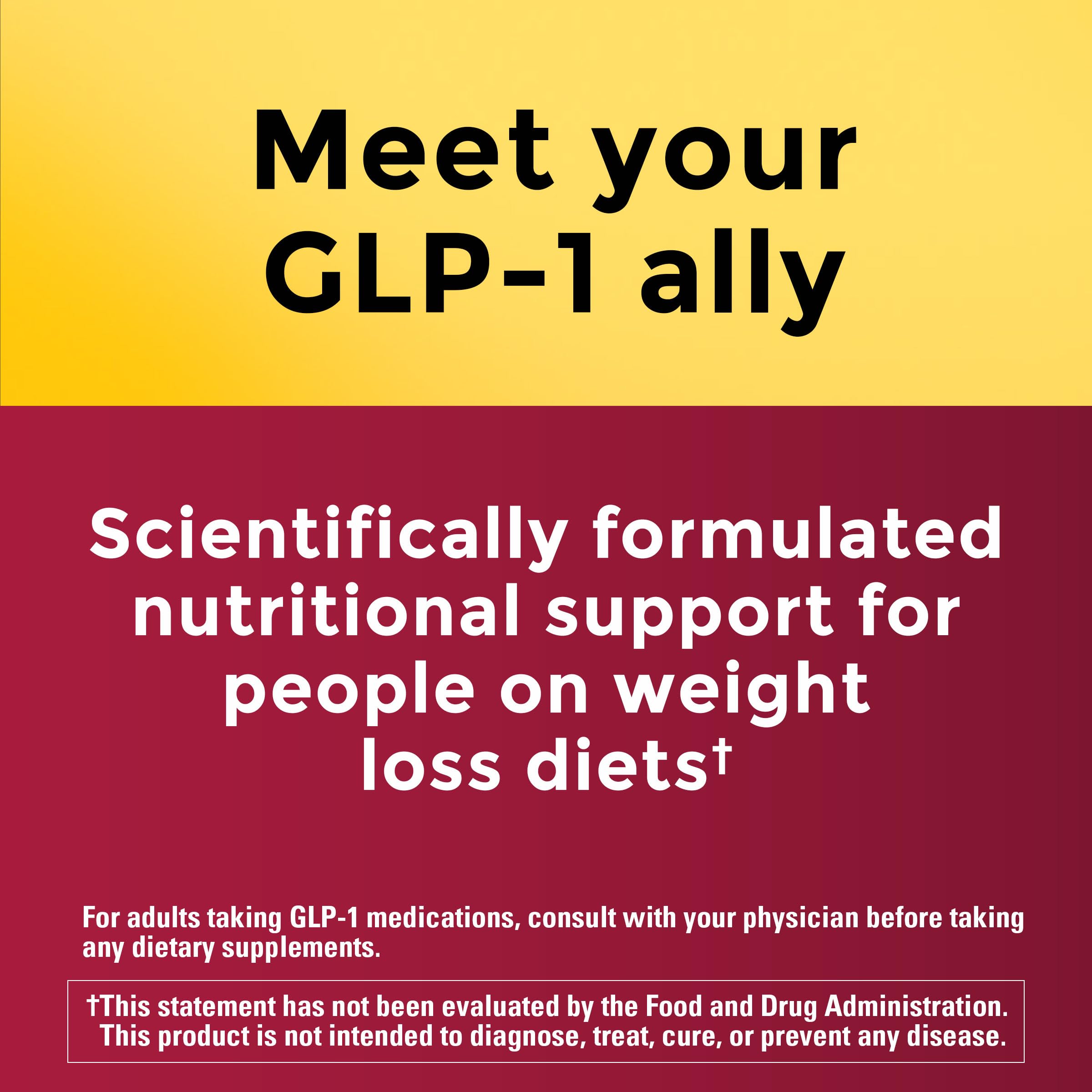 Nature Made GLP-1 Companion multivitamin pill highlighting essential daily nutrients