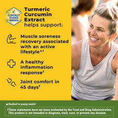 Nature Made High Absorption Turmeric Capsules front view of 30-count bottle for daily use