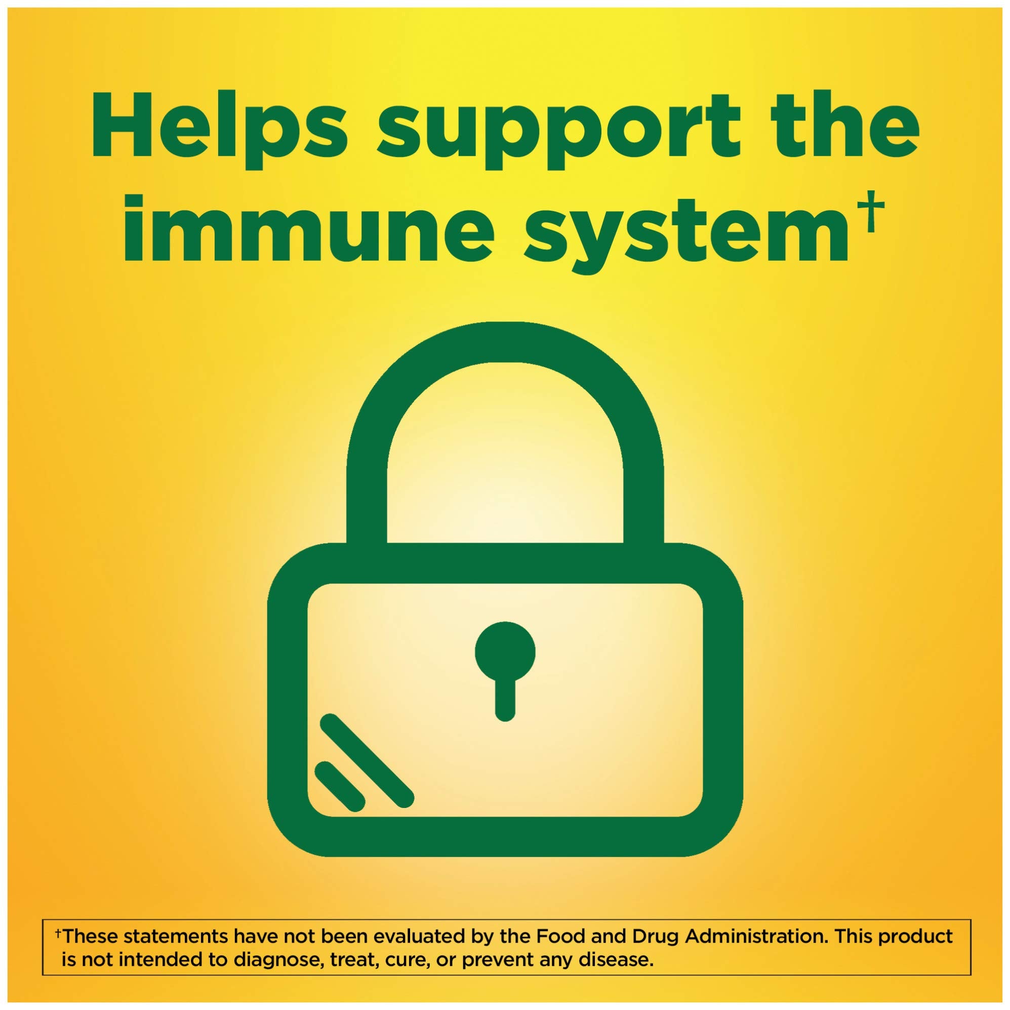Nature Made ImmuneMAX orange flavor with natural flavors for tasty daily support.
