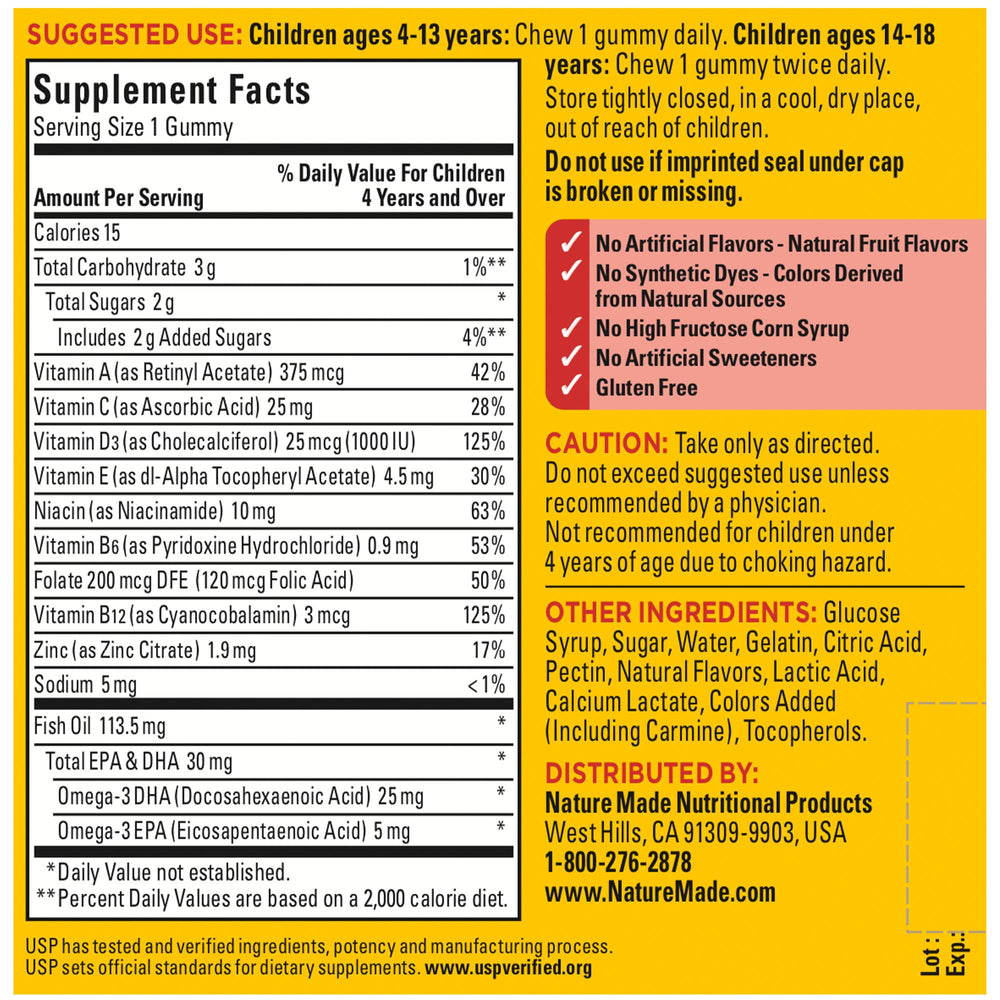 Ages 14-18 dosing scene with Nature Made gummies