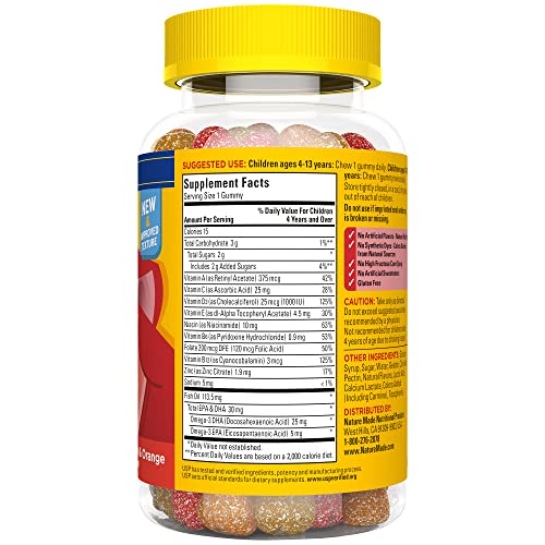 Assorted flavors of Nature Made Kids First omega-3 gummies