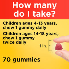 Orange flavored Nature Made omega-3 gummies for kids
