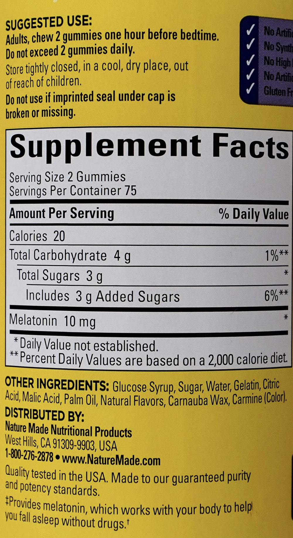 Closeup of Nature Made Melatonin Dreamy Strawberry gummies highlighting berry flavor.