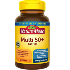 Nature Made Multi for Him 50+ bottle front for daily nutrition support