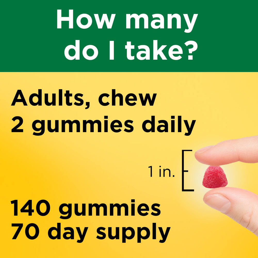 Nature Made multivitamin gummies lemon flavor pack-front shows gluten-free, no artificial flavors