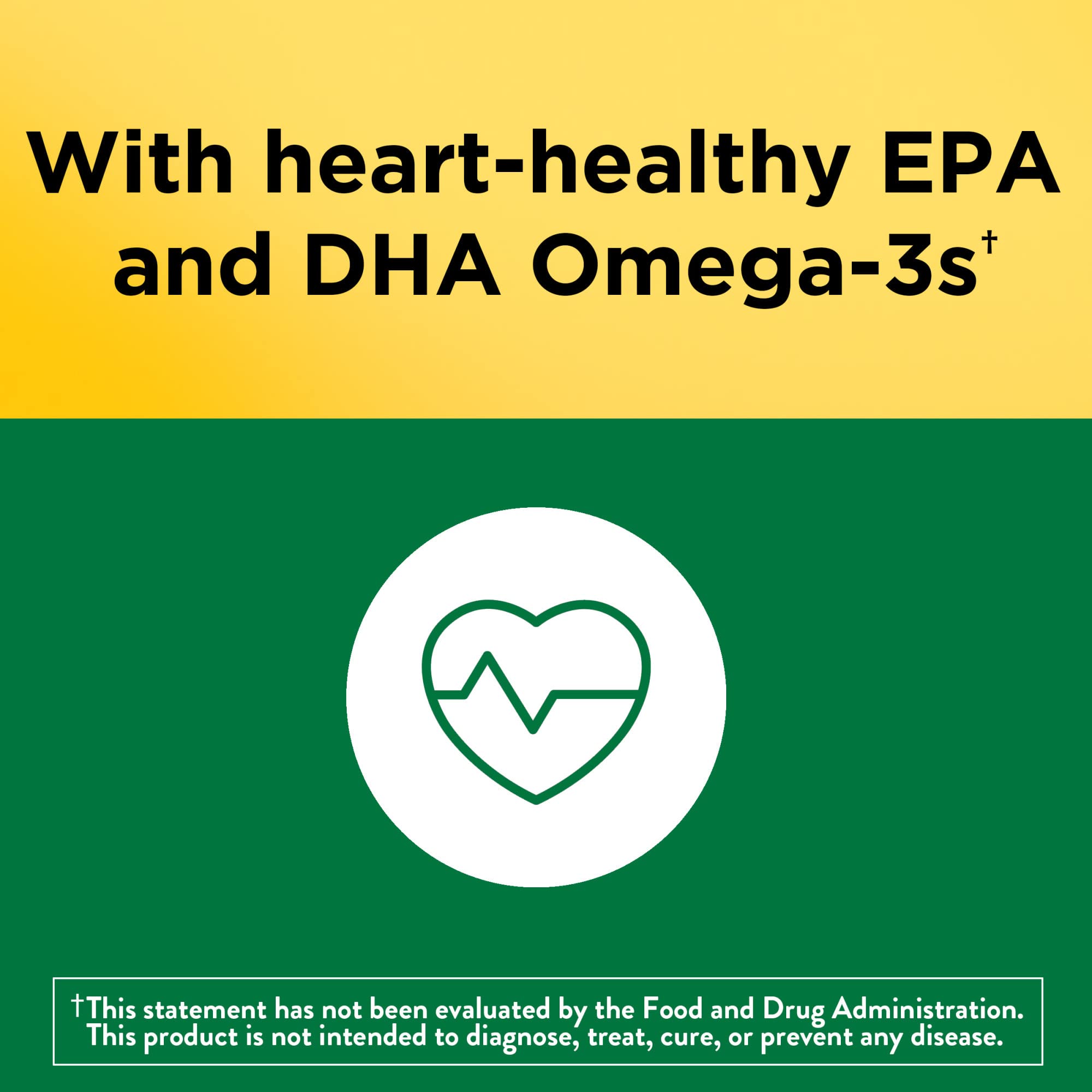 Nature Made omega-3 gummies strawberry flavor bottle highlights EPA and DHA content for daily omega-3 intake
