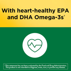 Nature Made omega-3 gummies strawberry flavor bottle highlights EPA and DHA content for daily omega-3 intake
