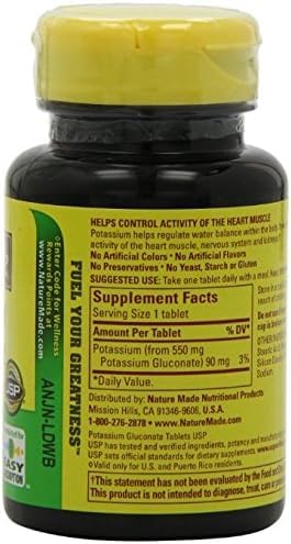 Nature Made Potassium Gluconate 550mg lifestyle photo showing daily routine usage