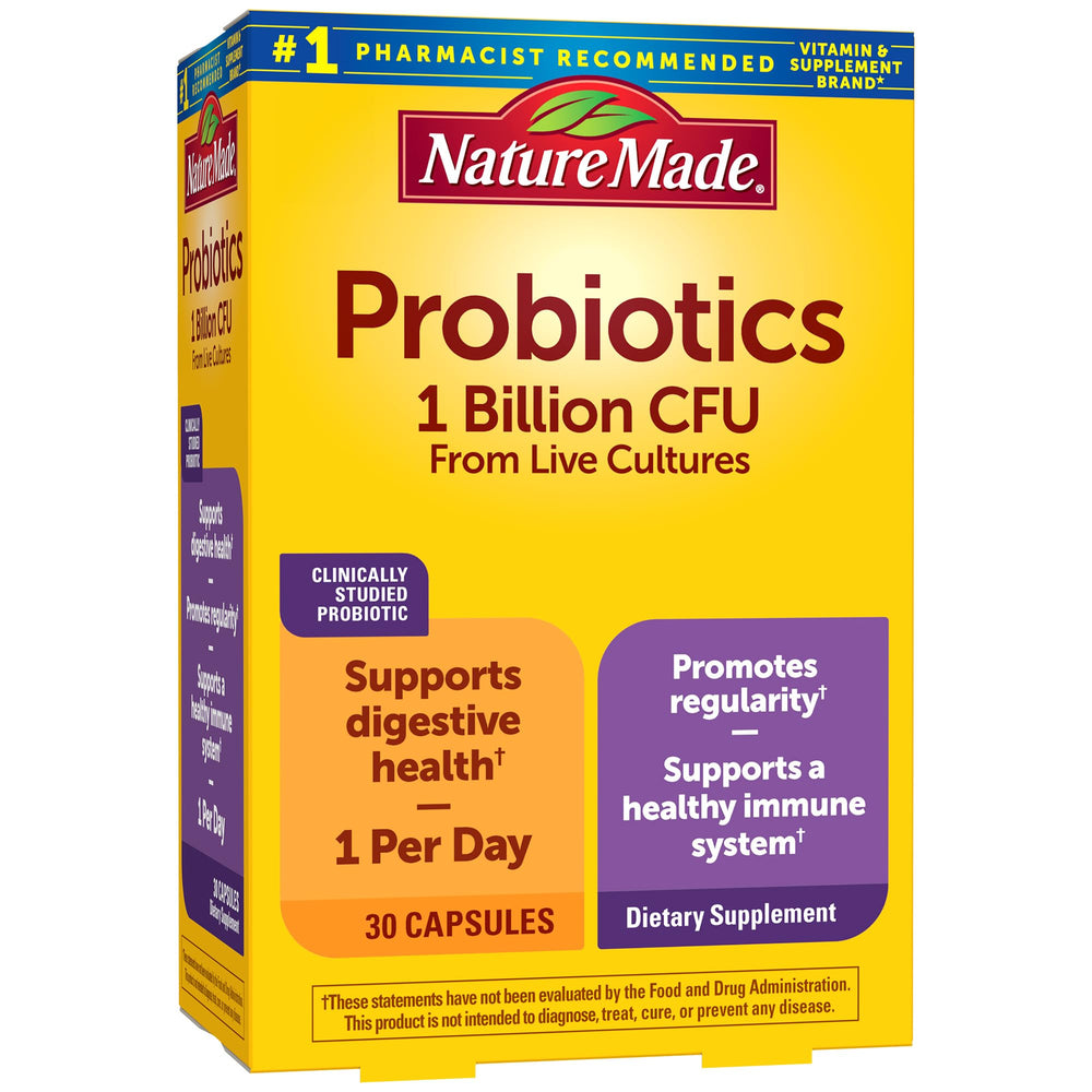 Nature Made Probiotic Capsules front bottle for daily gut support
