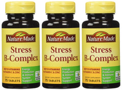 Nature Made Stress B Complex with Zinc bottle front showing energy and immune support cues.