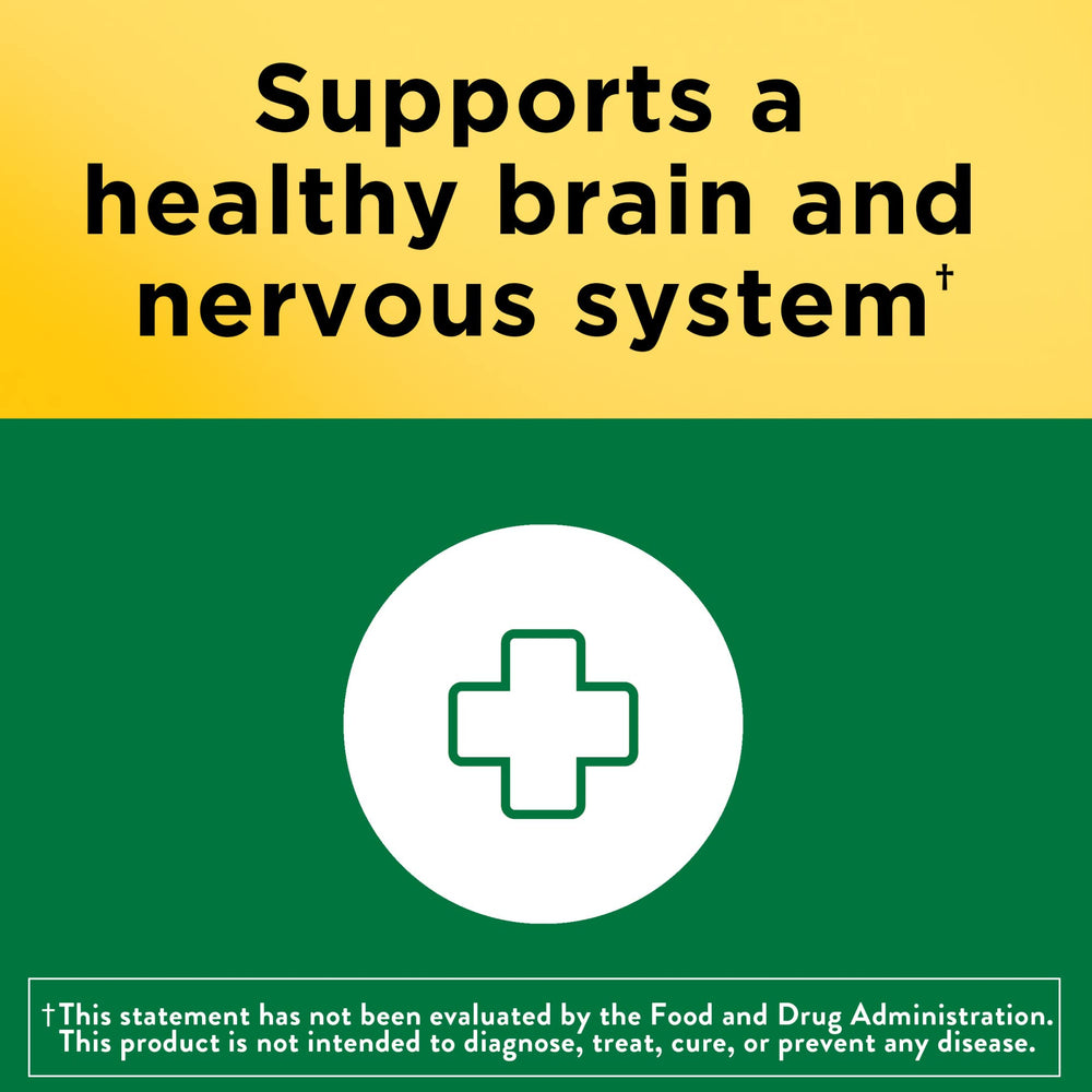 Nature Made Super B Complex label front communicates quality and USP-verified ingredients