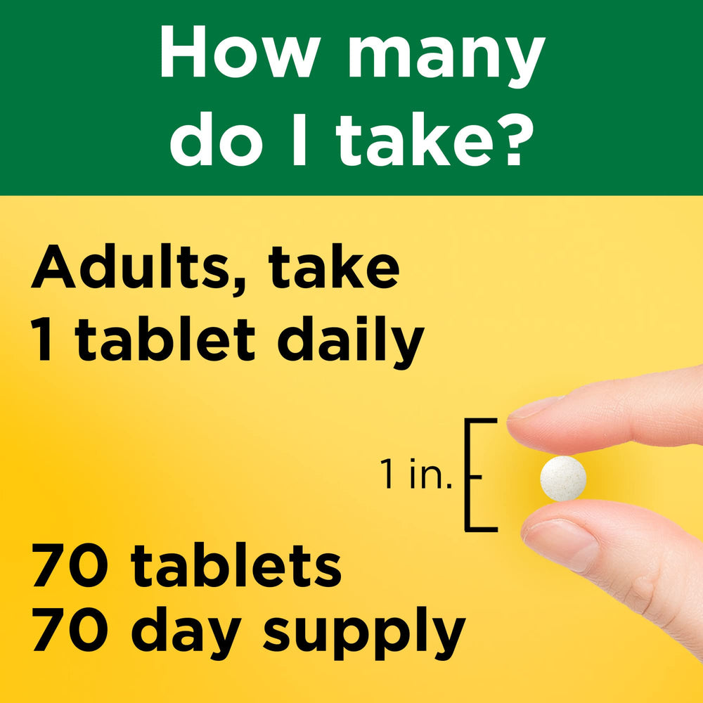 Nature Made Super D Immune Complex 70 count bottle on shelf.