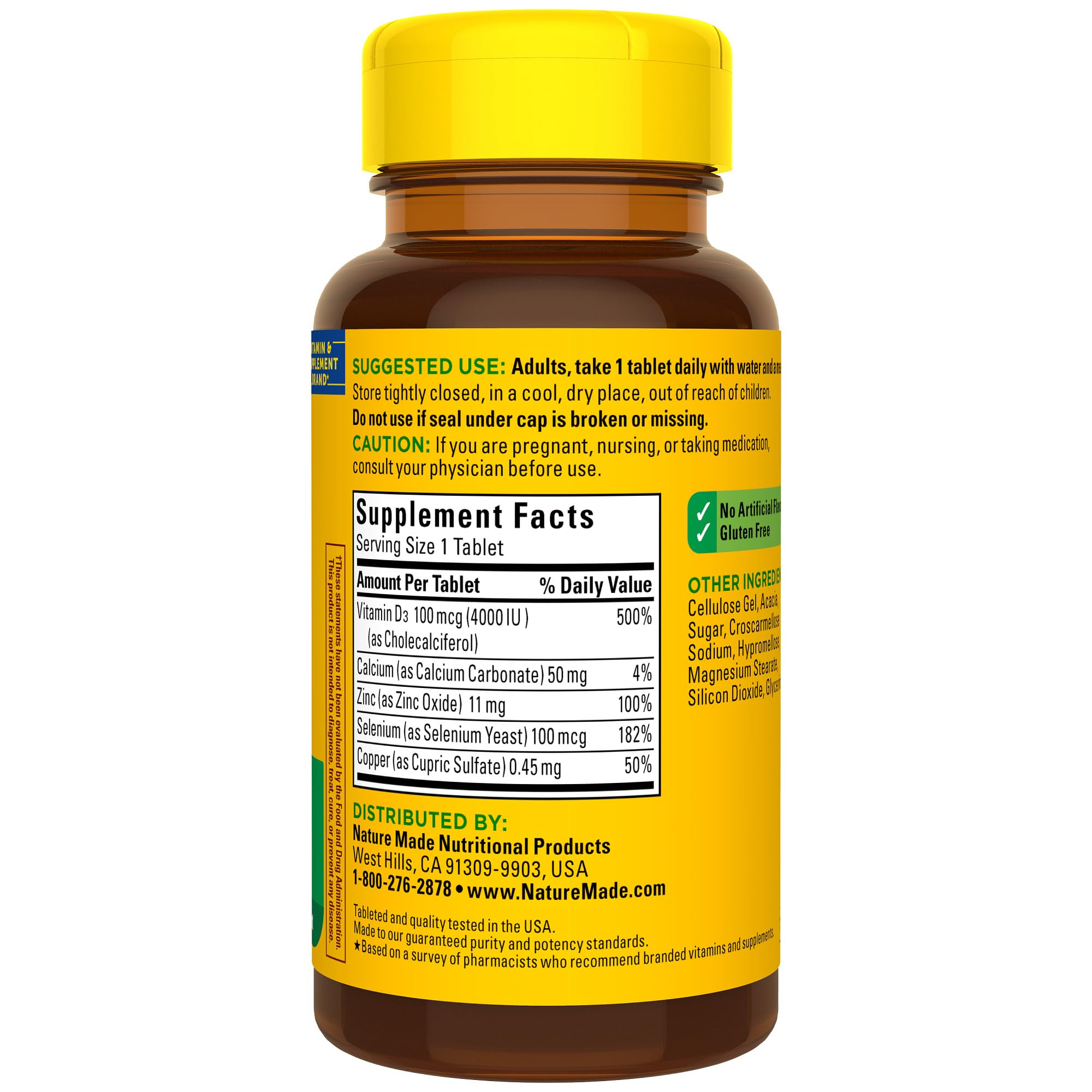 Nature Made Super D Immune Complex on store shelf display.