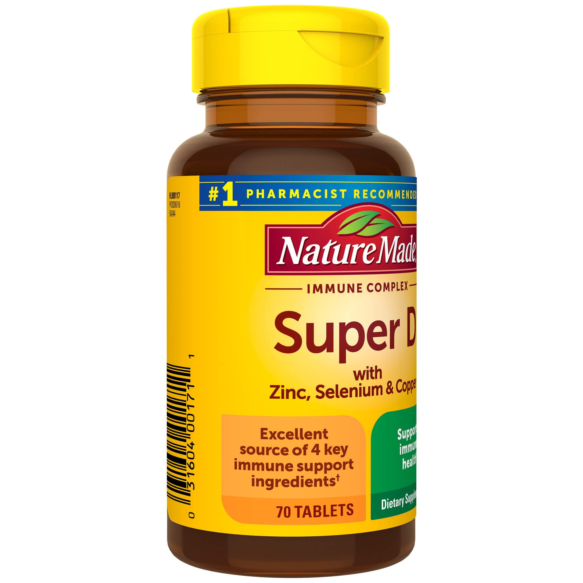 Nature Made Super D Immune Complex tablet closeup showing texture.