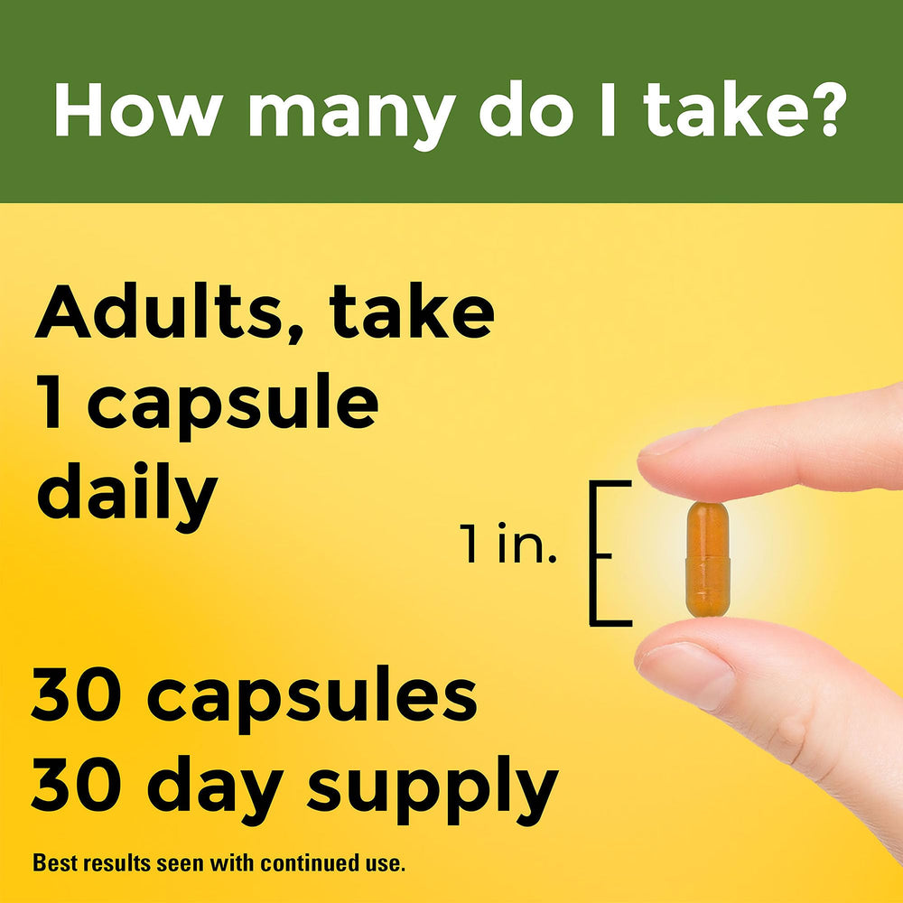 Nature Made Turmeric Capsules in hand during light exercise for mobility support