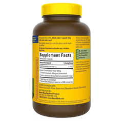Nature Made Turmeric Curcumin 500 mg capsules on label, convenient value-size packaging.