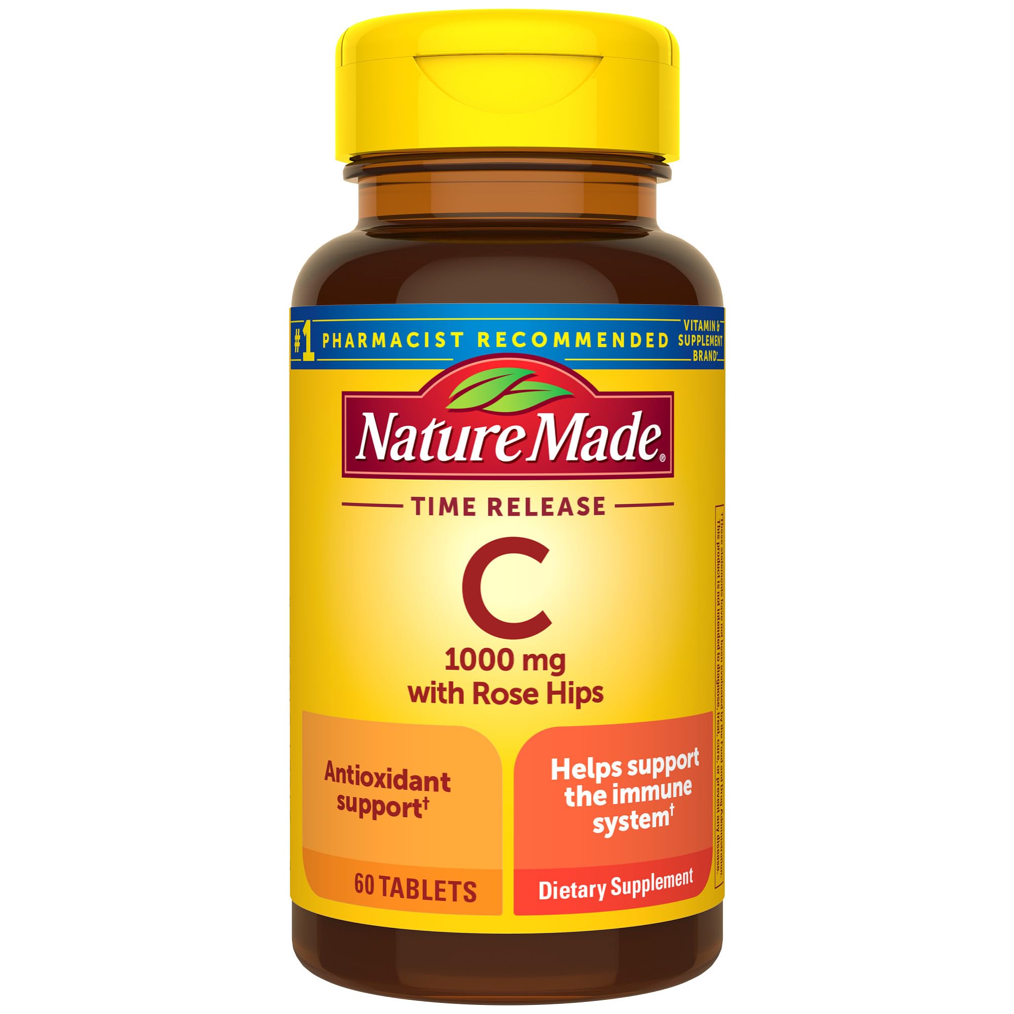 Nature Made Vitamin C with Rose Hips time-release bottle for daily immune support