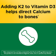 Nature Made Vitamin D3 K2 softgels capsules inside bottle