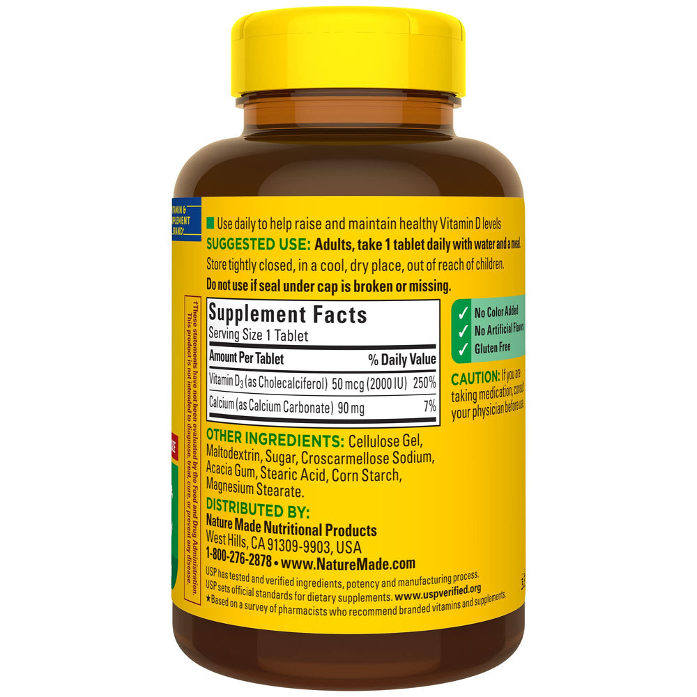 Nature Made Vitamin D3 packaging closeup with seal