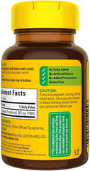 No color added and preservative-free label on Nature Made Vitamin E packaging