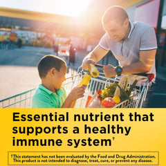 Nature Made Vitamin E 450 mg softgels label closeup with dosage and ingredients