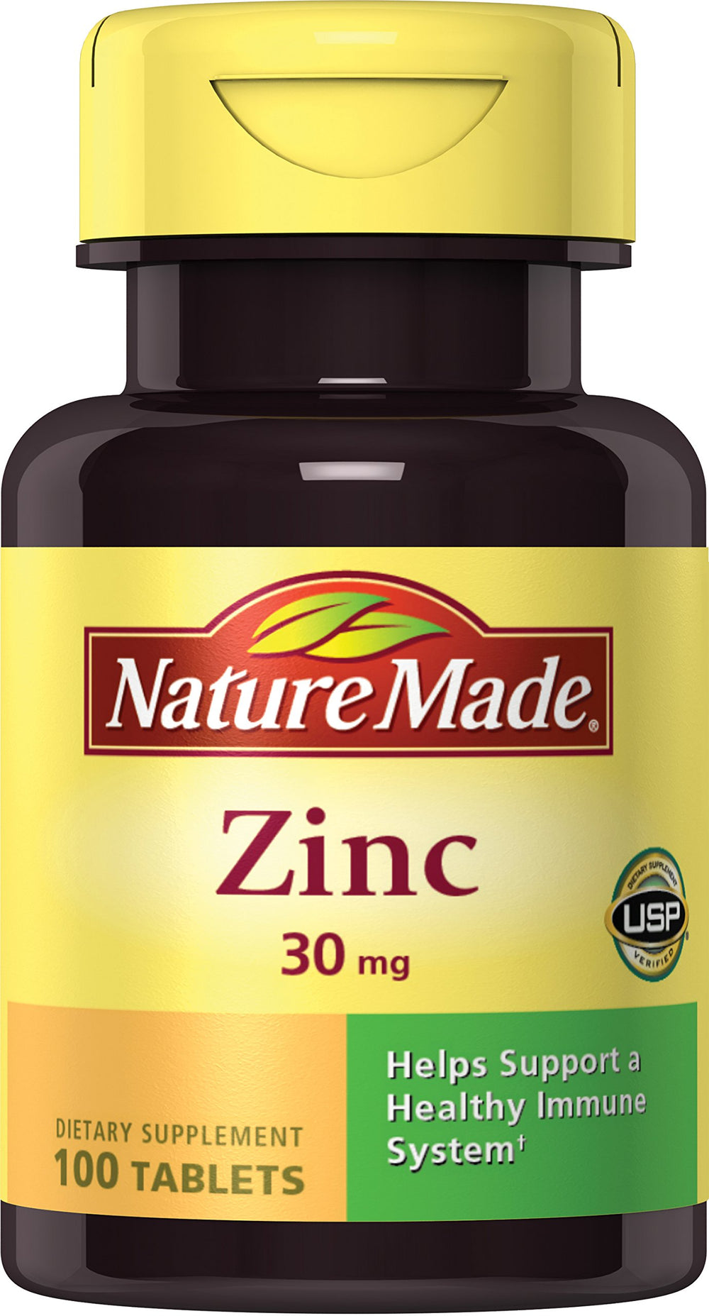 Nature Made Zinc 30mg bottle close-up for daily wellness.