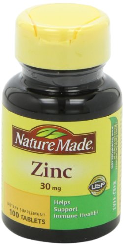 Zinc 30mg bottle in winter wellness setup.