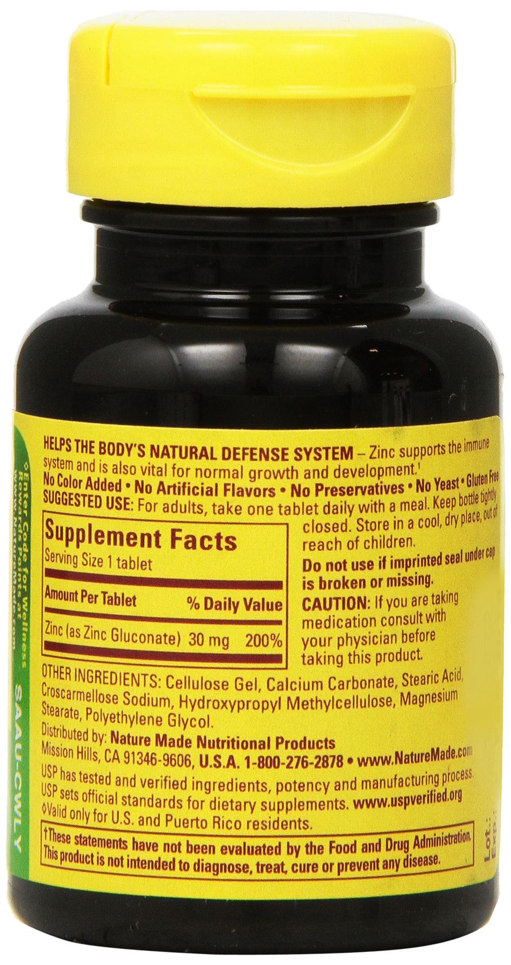 Zinc 30mg tablets spilled from bottle for convenient daily use.