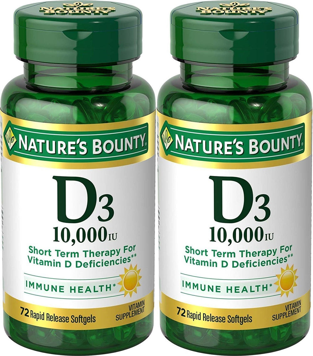 Nature's Bounty Ultra Strength D3 bottle—bone, teeth, and immune support