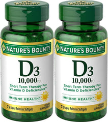 Nature's Bounty Ultra Strength D3 bottle—bone, teeth, and immune support