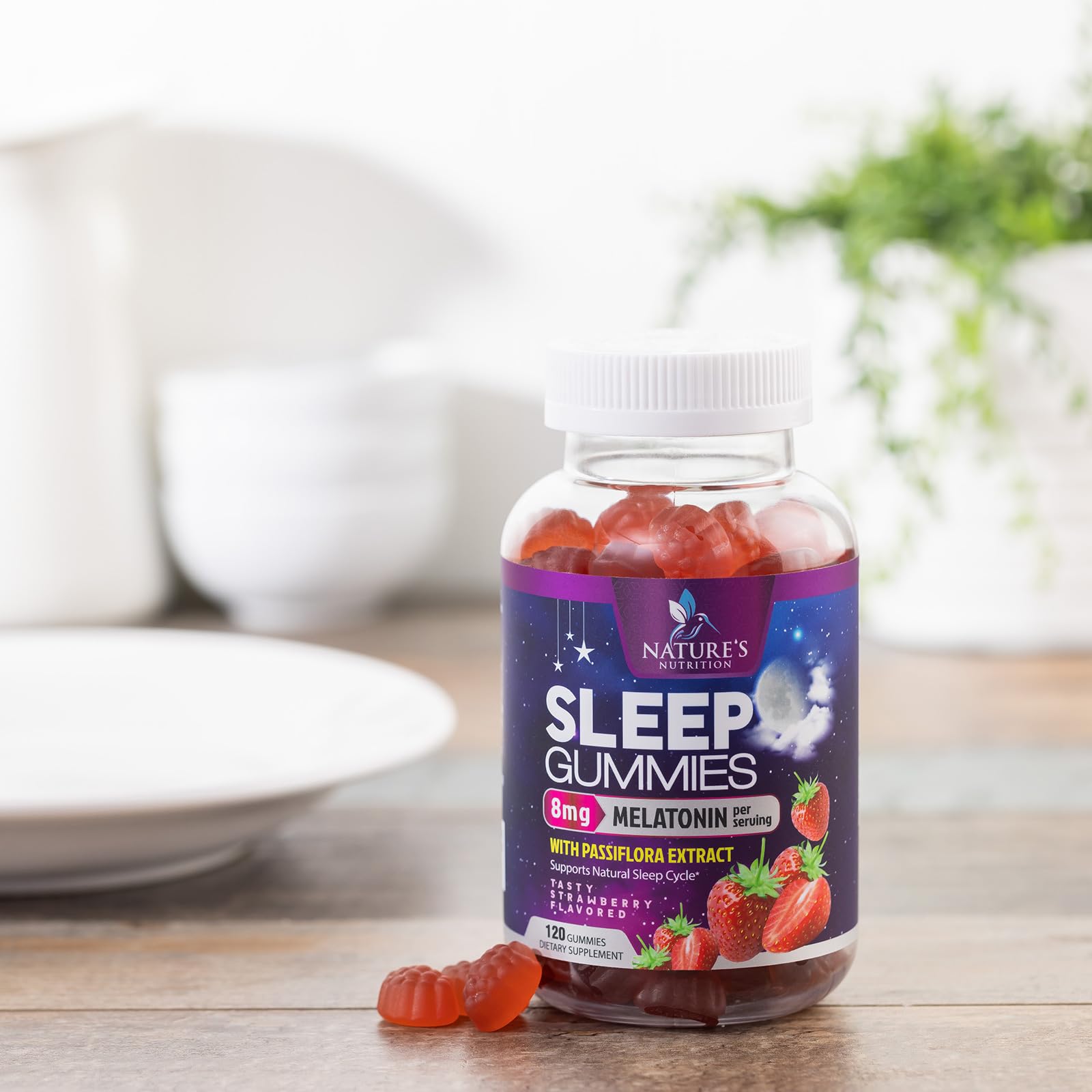 Combinación de melatonina y pasiflora para descanso Nature's Nutrition