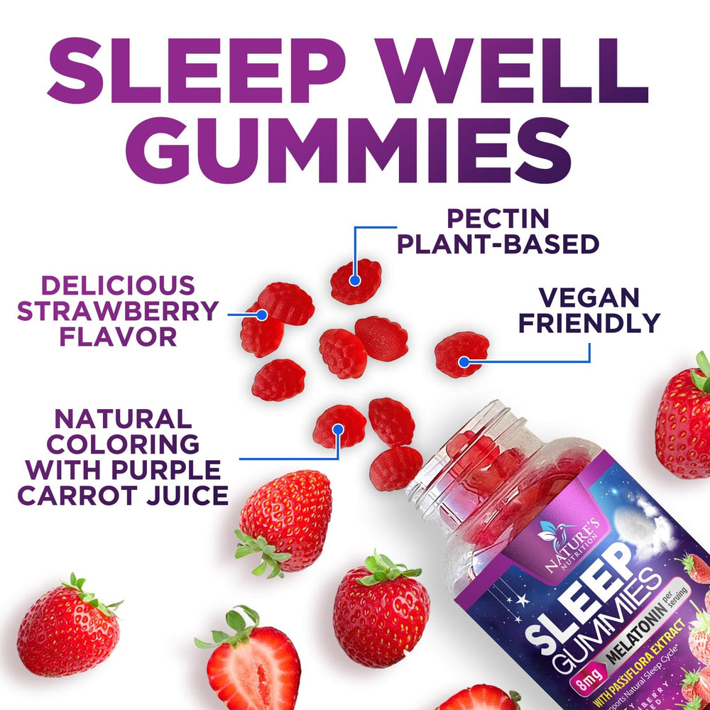 Gomitas veganas Nature's Nutrition sin OMG para adultos