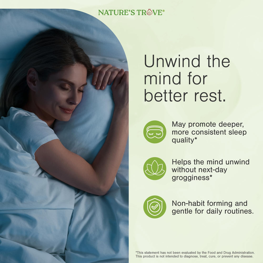 Nature's Trove L-Theanine 200mg lifestyle desk setup suggesting use