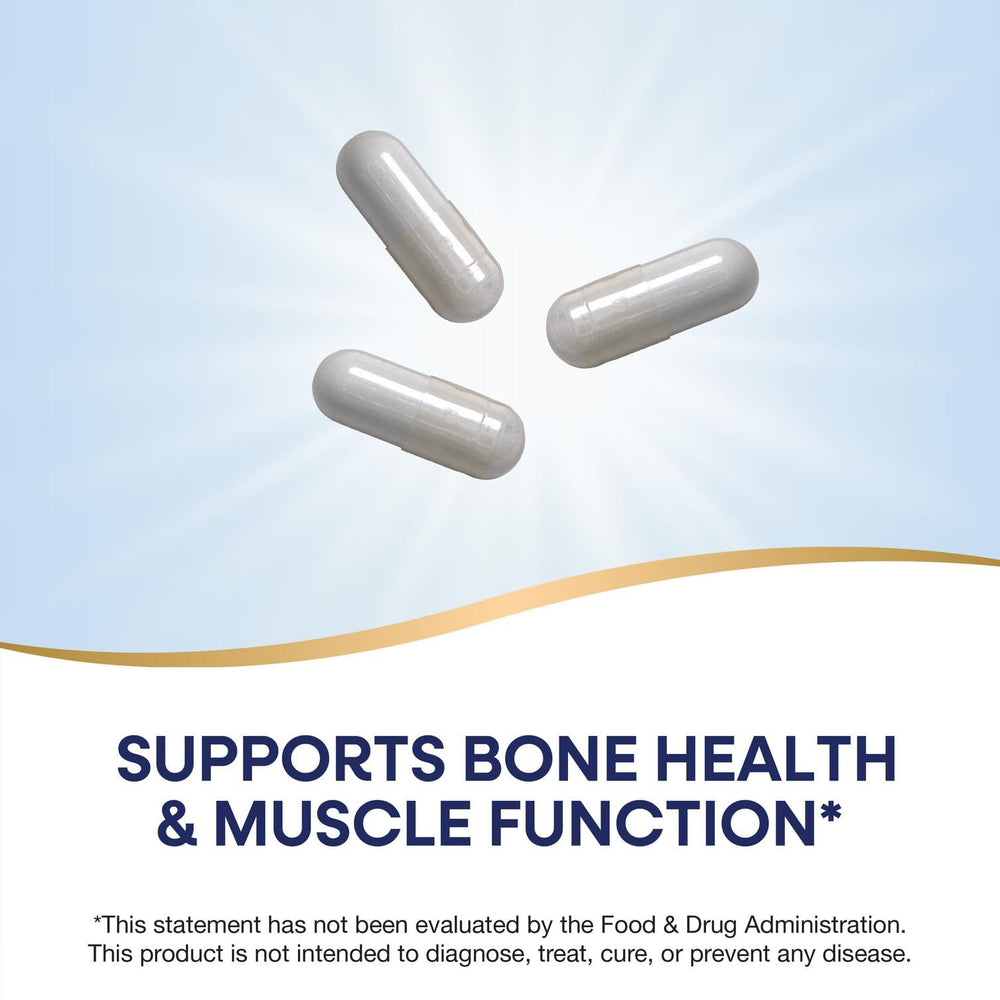 Gluten-free icon displayed on Nature's Way Calcium Mag D3 Complex packaging.