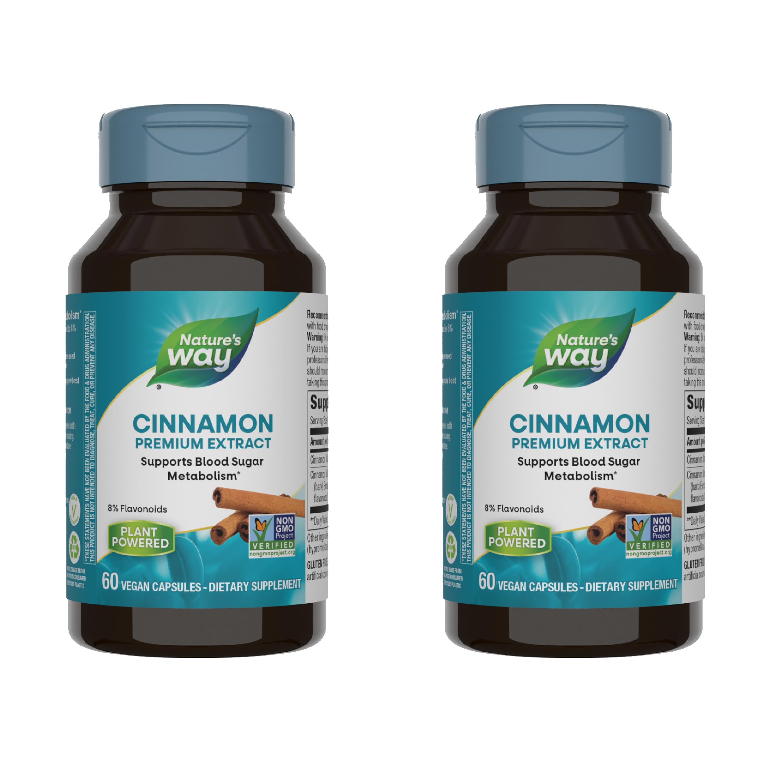 Nature's Way Cinnamon extract bottle with 60 capsules for daily wellness