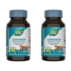 Nature's Way Cinnamon extract bottle with 60 capsules for daily wellness