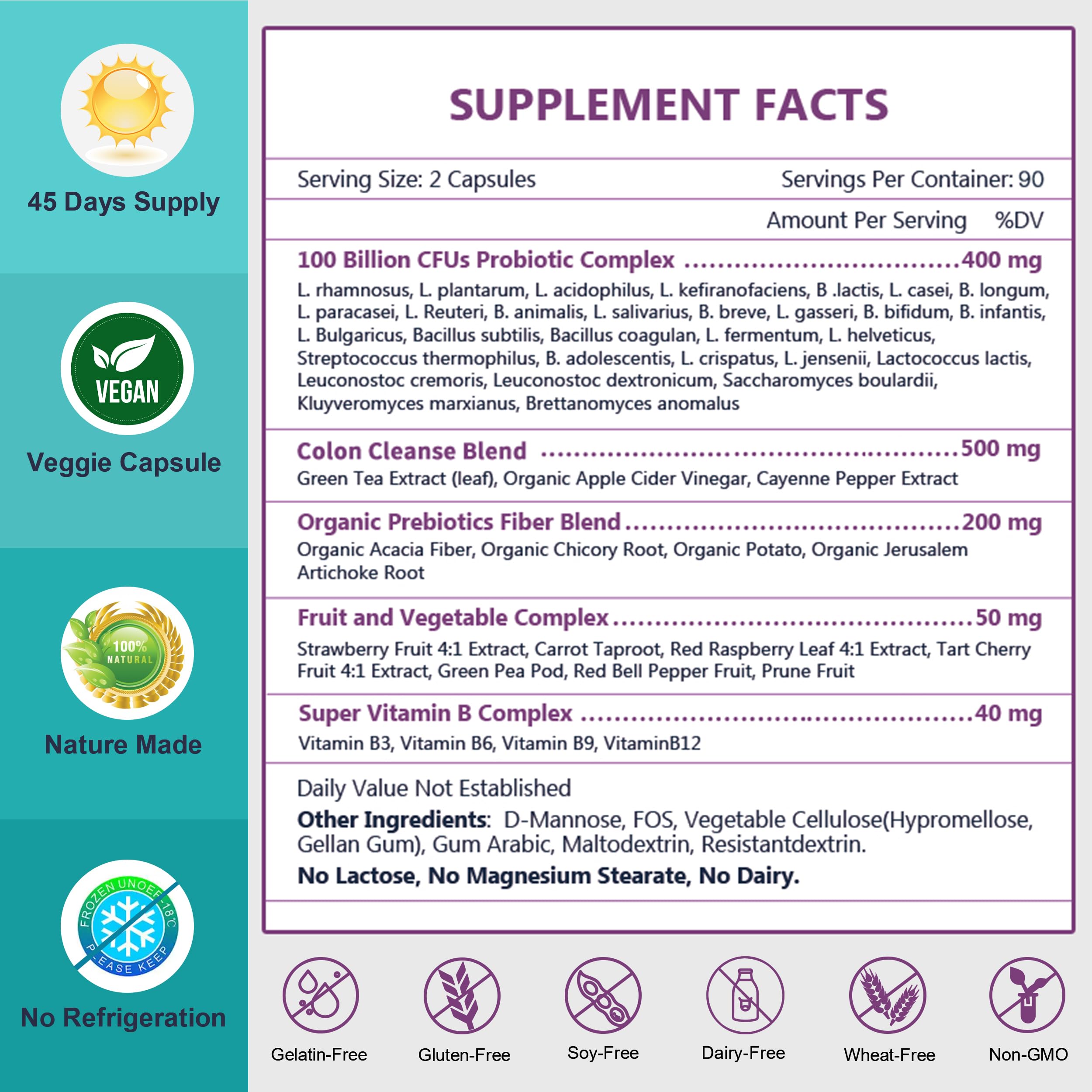 90-day supply pack of Nature Target probiotics for consistent routine