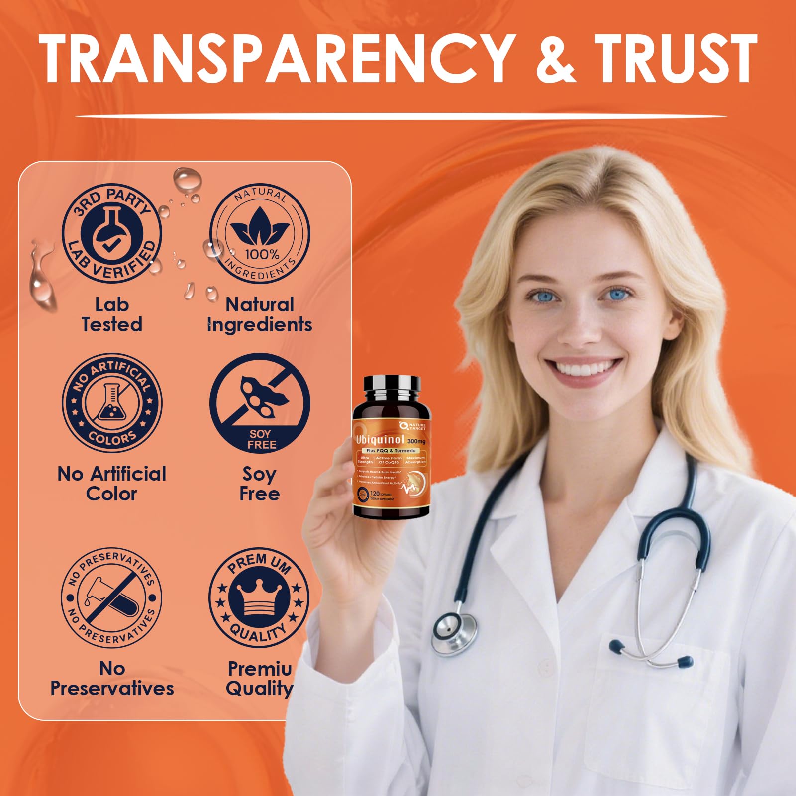 Nature Target Antioxidant boost softgels bottle non-GMO gluten-free