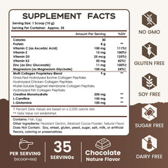 Nature Target collagen powder scoop showing a measured serving for easy daily use.