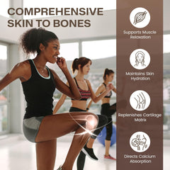 Nature Target collagen peptides mixed into a chocolate smoothie for a nutrient boost.