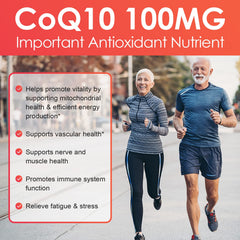 Nature Target CoQ10 amber softgel capsules arranged for daily use