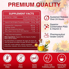 Nature Target CoQ10 softgels being poured for easy daily use and energy support
