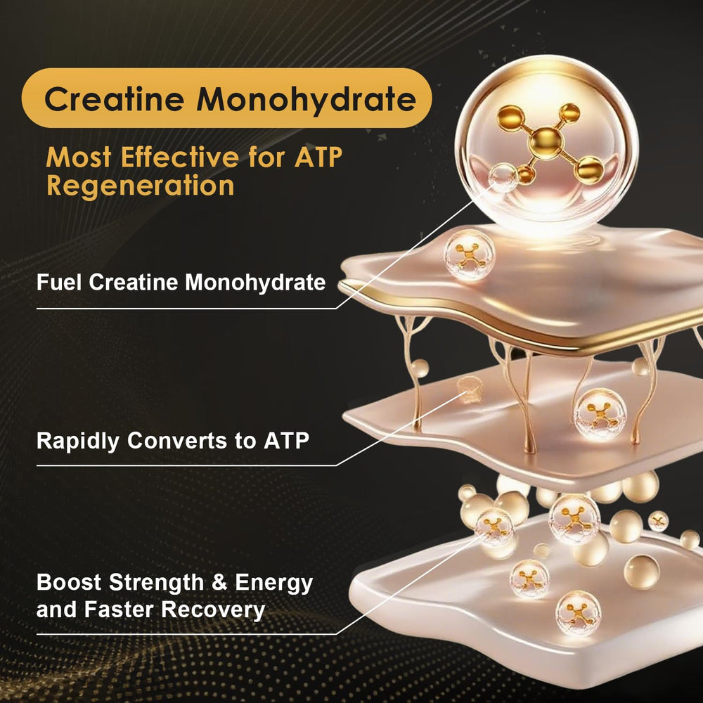 Nature Target creatine monohydrate powder mixing-glass ready for easy drinks.