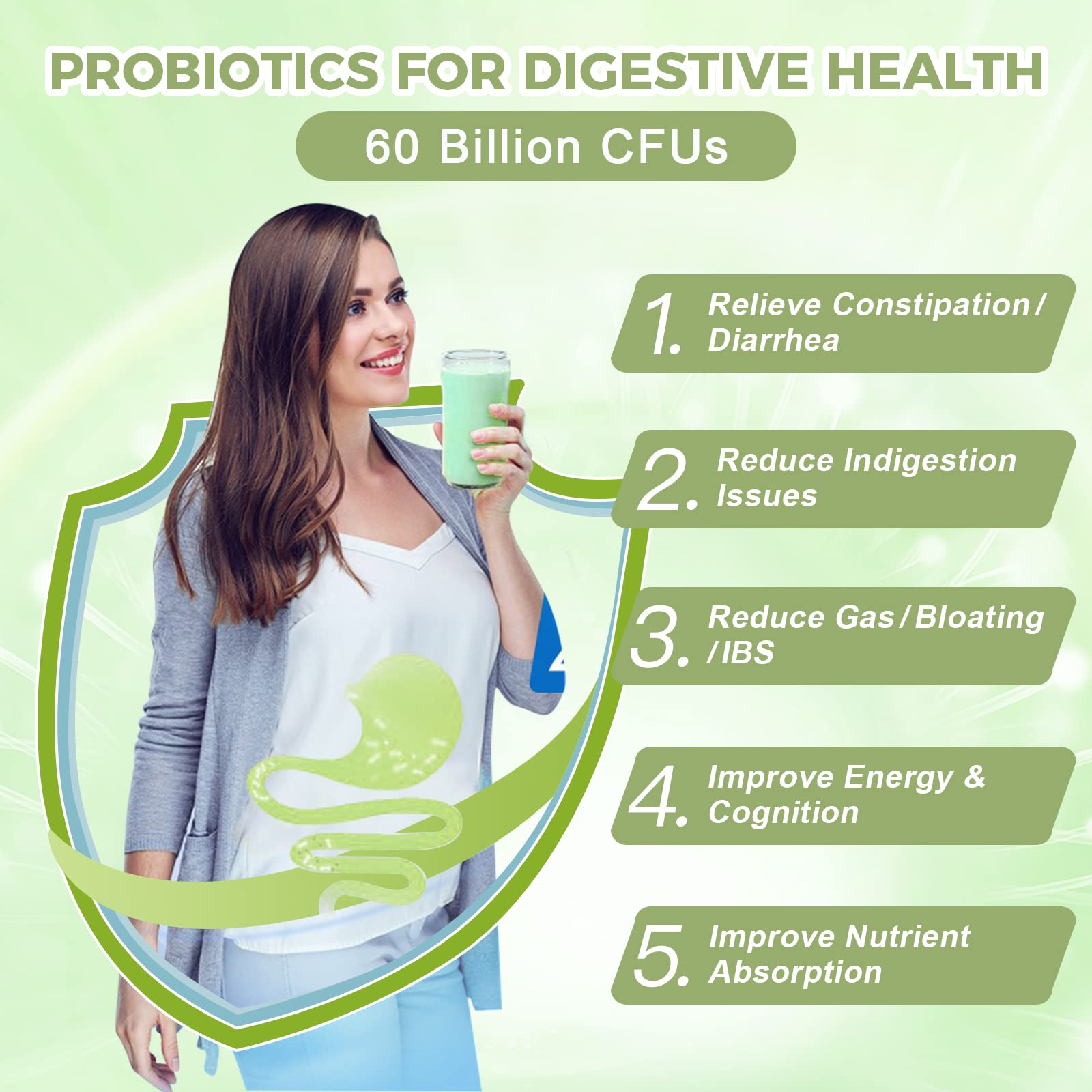 Nature Target daily-use probiotic powder for routine digestion.