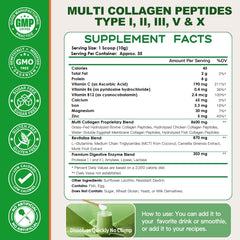 Nature Target Energy Blend powder scoop beside a glass for sustained energy.