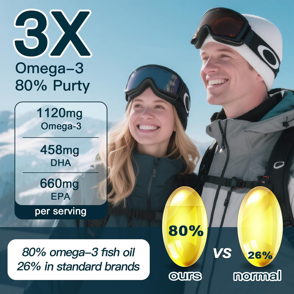 Nature Target Fish Oil Mini with vitamins A, D3, and E enhances omega-3 absorption.