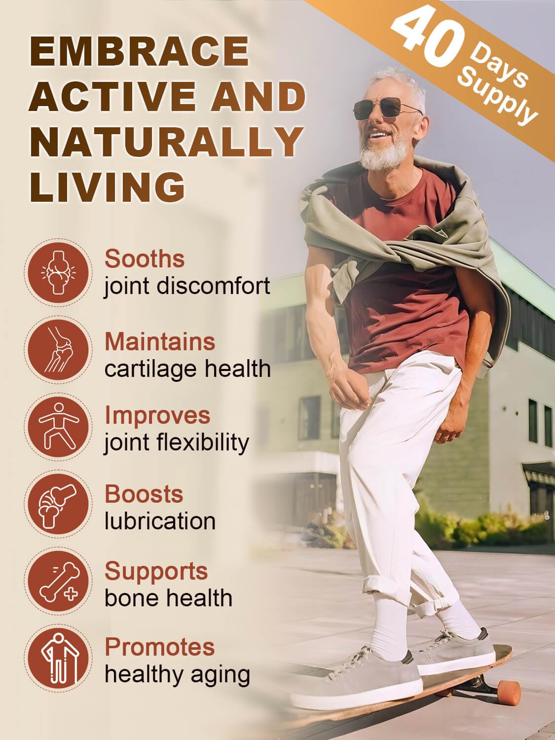 Nature Target hyaluronic acid joint lubrication closeup signals smoother motion.