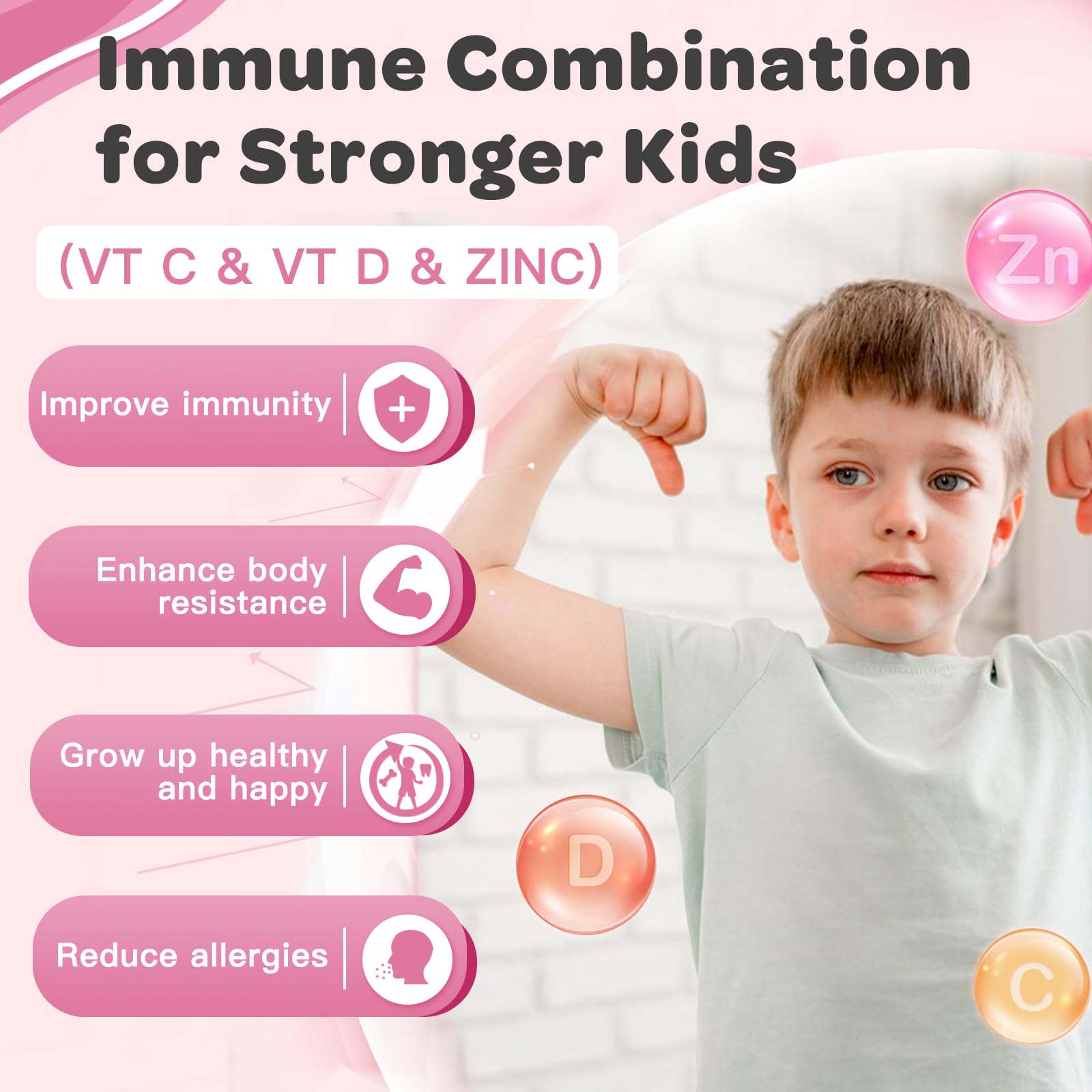 Nature Target Kids Probiotics ingredients chart notes prebiotics and inulin.